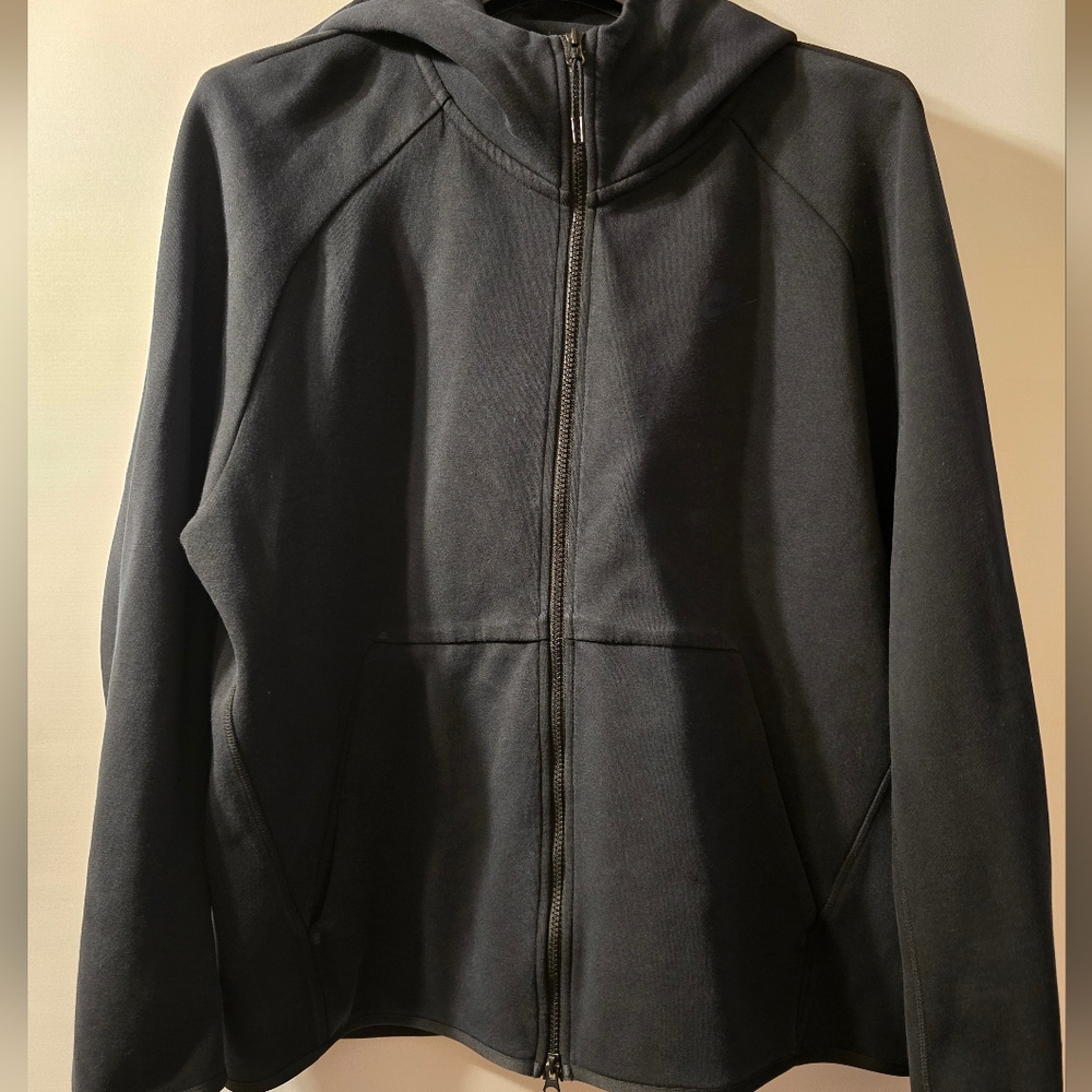 Nike - Sportswear Cotton-Blend Tech-Fleece Zip-Up Hoodie - Black - Picture 9 of 11